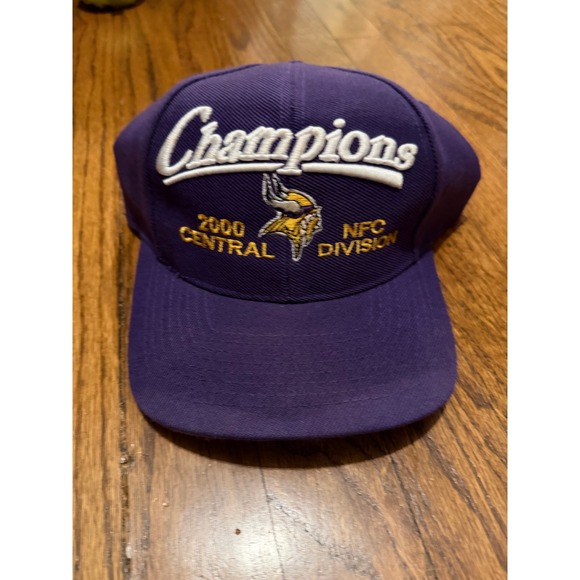 NFL Other - Vintage Minnesota Vikings 2000 NFC Central Champions Snapback Hat Purple NFL Cap